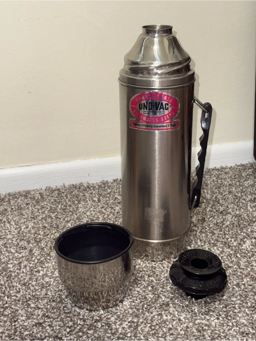 Uno Vac stainless steel thermal Vintage